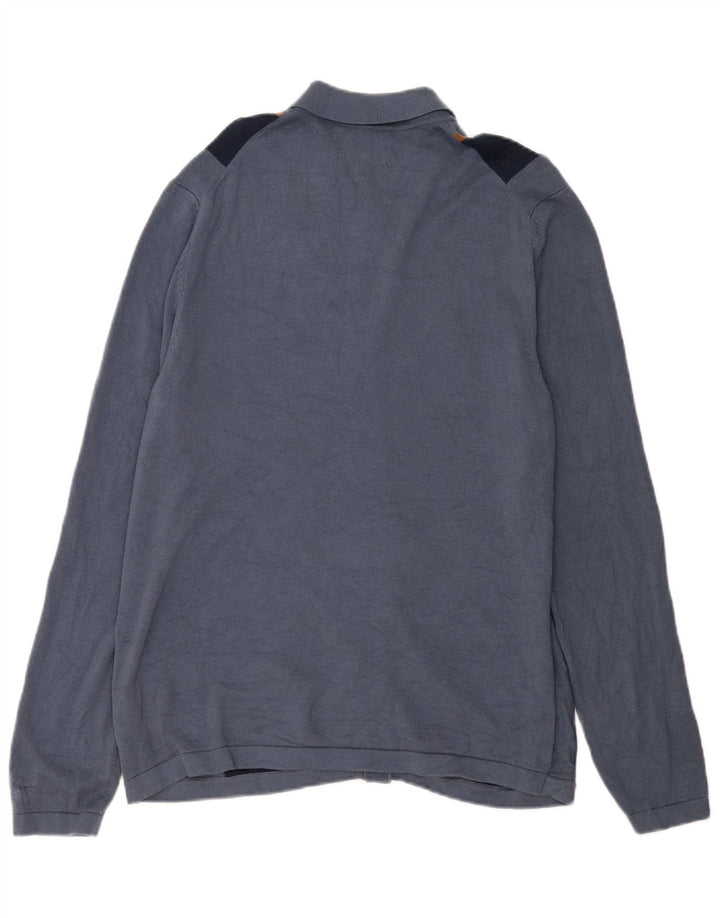 Pulover cardigan pentru bărbați Marks & Spencer, bumbac cu dungi albastre mari
