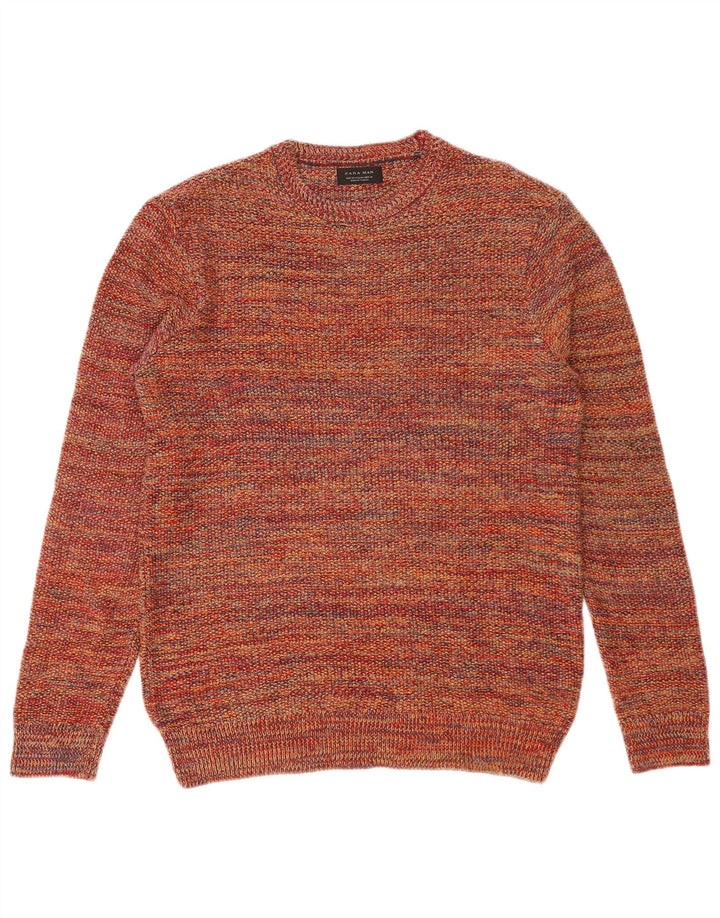 Pulover pentru bărbați Zara, cu decolteu, mijlociu, multicolor, cu pete acrilice