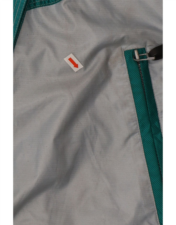 Jachetă de schi cu grafică vintage pentru bărbați EU 48 Medium Green Colorblock Poliamidă