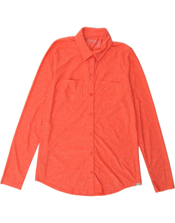 EDDIE BAUER Womens Shirt UK 10 Small Red Polyester Vintage Eddie Bauer and Second-Hand Eddie Bauer from Messina Hembry 