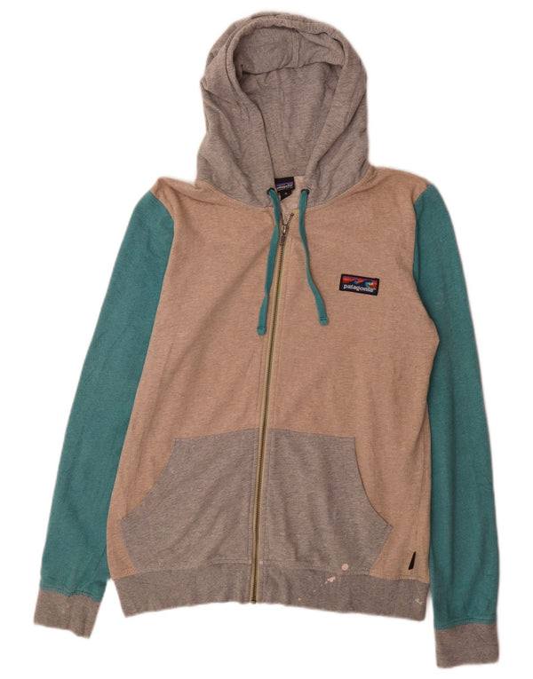 Pulover Patagonia pentru femei cu fermoar și cu capota UK 14 Medium Multicolor Colorblock
