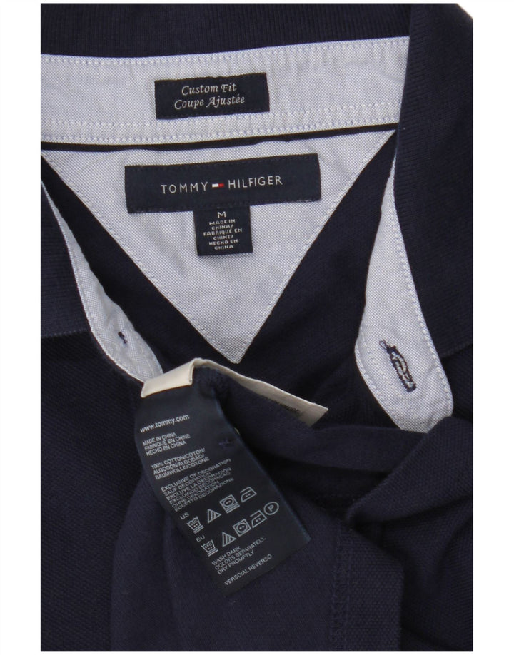 Tricou polo Tommy Hilfiger pentru bărbați, personalizat, din bumbac, albastru bleumarin