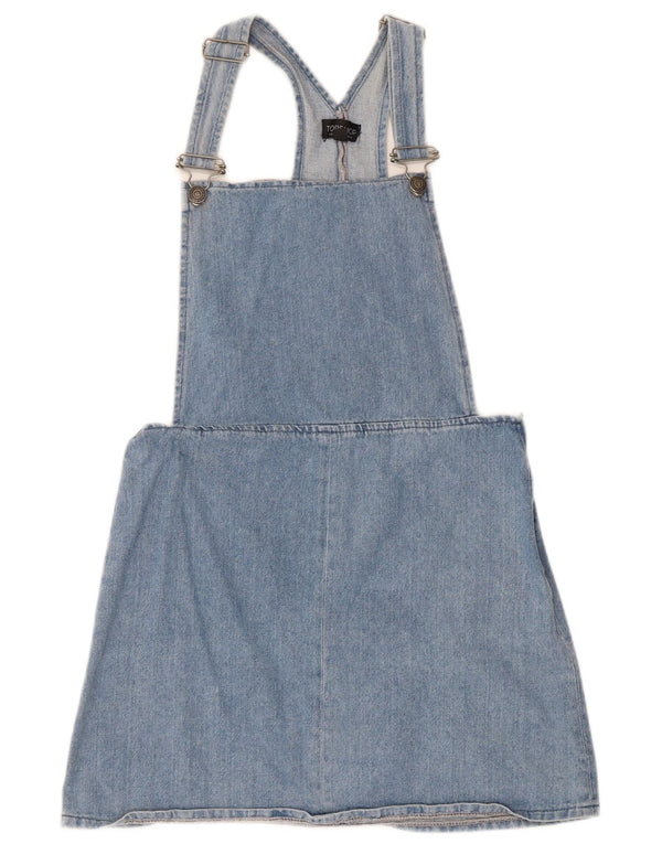 Topshop Salopete Femei Fusta Denim UK 10 Small W30 Blue Bumbac