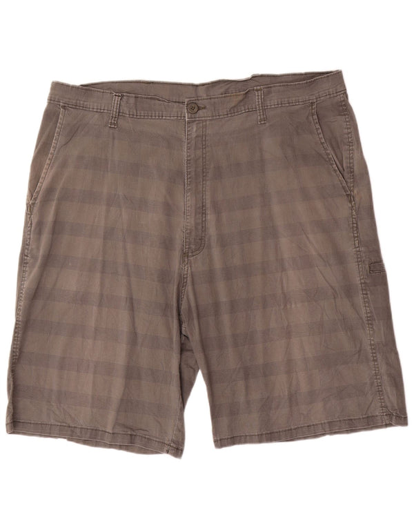 Pantaloni scurți chino Wrangler pentru bărbați W40 XL, bumbac cu dungi gri