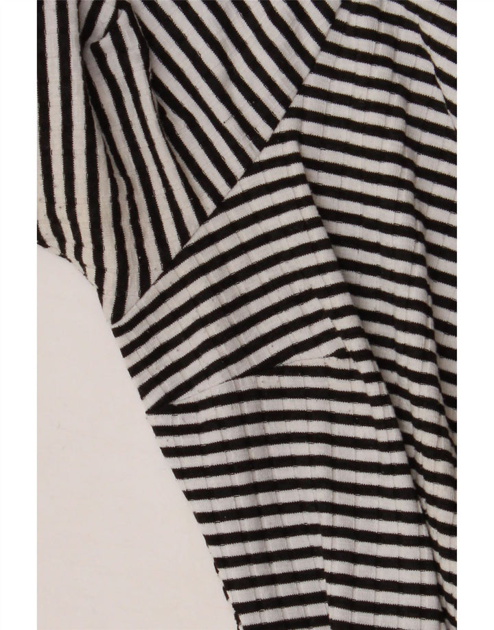 Rochie Wrap Topshop pentru femei UK 10 Poliester cu dungi negre mici