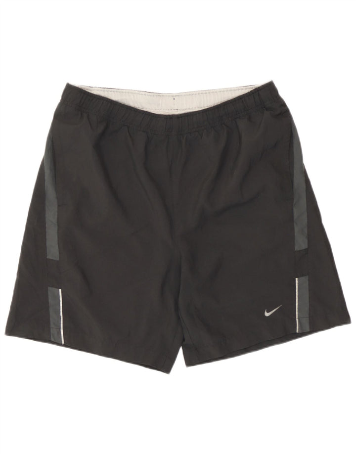 Pantaloni scurți sport Nike pentru bărbați, negru mediu, poliester color block