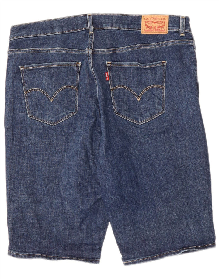 Bermudă de damă Levi's din denim W32 mediu bumbac bleumarin