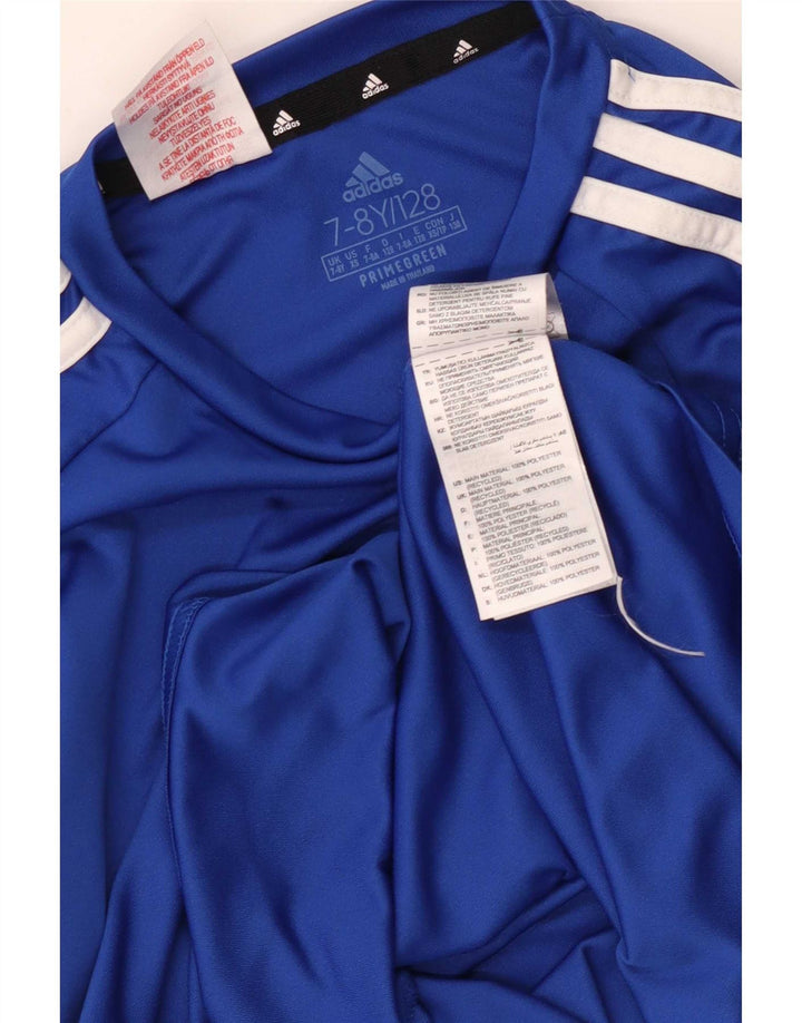 Tricou Adidas Aeroready pentru baieti Top 7-8 ani poliester albastru