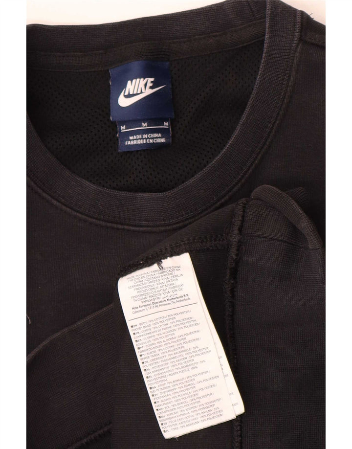 Pulover Nike pentru bărbați, bumbac mediu negru