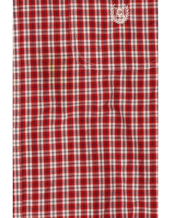Cămașă cu mânecă scurtă Chaps pentru bărbați, cu mânecă scurtă, 2XL, roșu, din bumbac