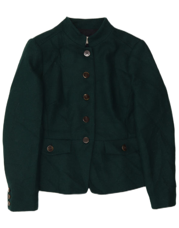 Jachetă Hobbs pentru femei, cu 5 nasturi, Lână mare, verde, UK 14