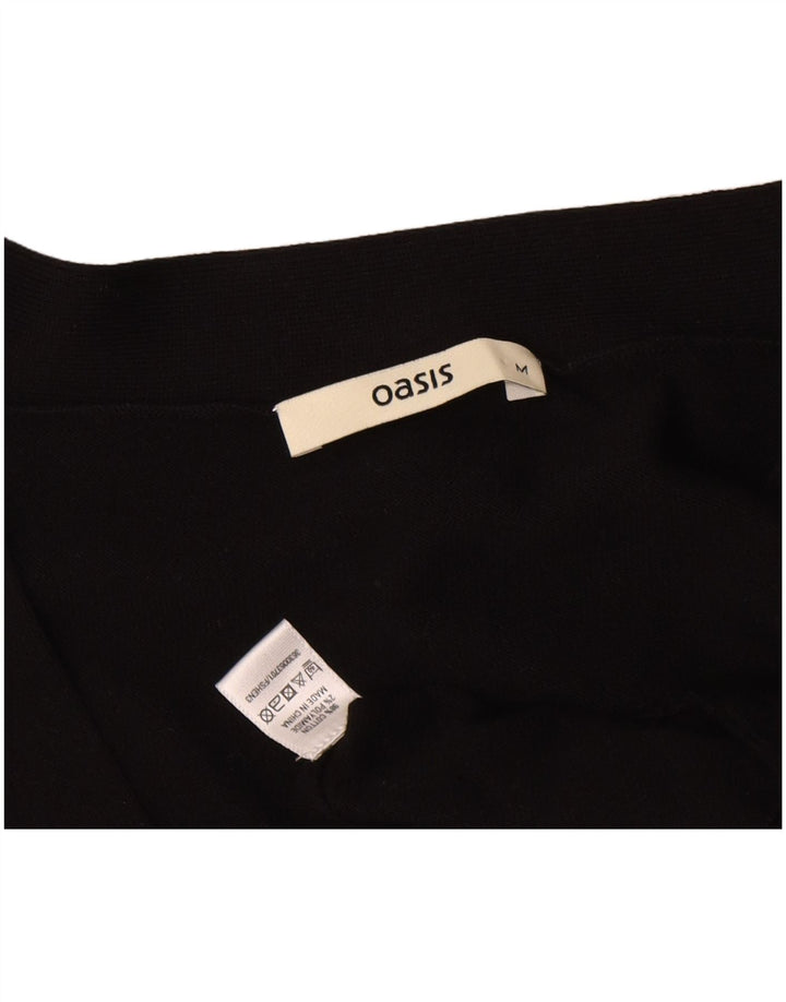 Pulover cardigan supradimensionat pentru femei Oasis UK 14 bumbac mediu negru