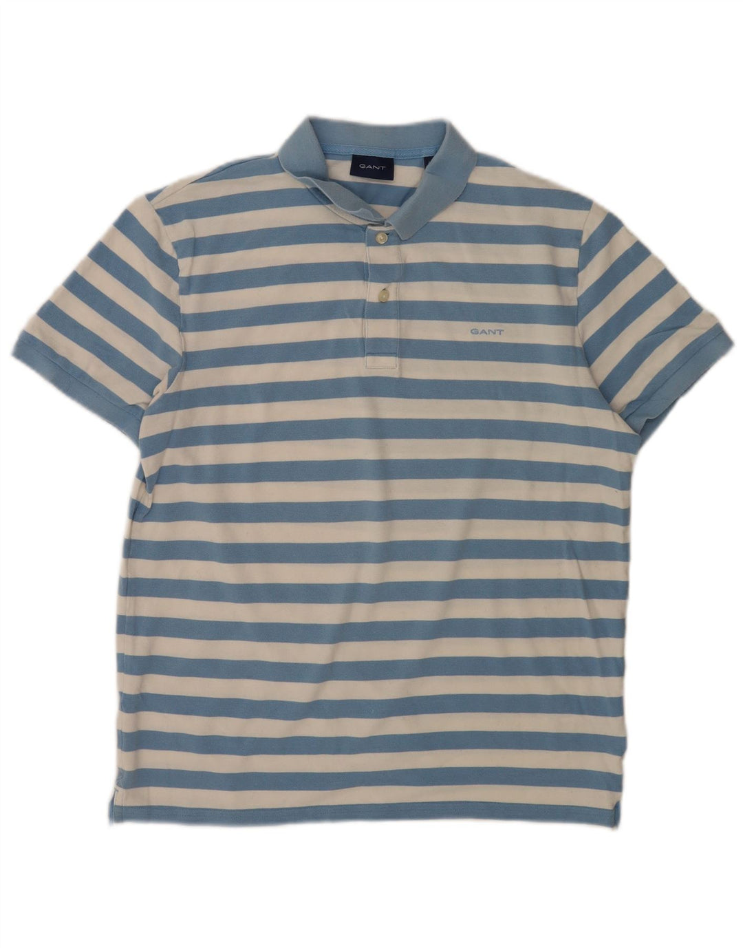 Tricou polo pentru bărbați Gant, bumbac cu dungi albastre mari