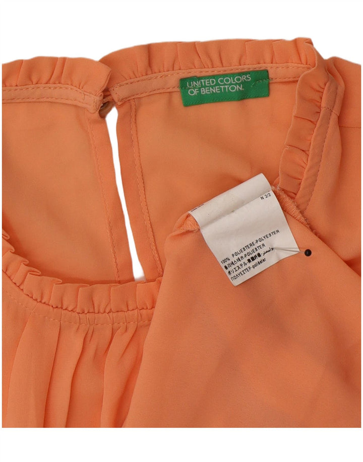 Bluză pentru femei Benetton UK 14 Poliester portocaliu mediu