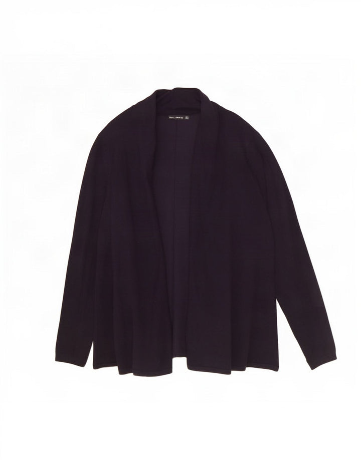 Pulover cardigan deschis pentru femei Zara UK 10 Mic Bleumarin