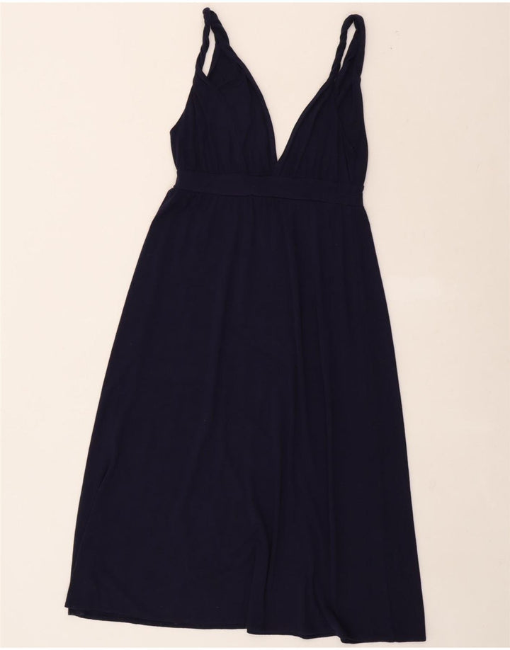 J. CREW Womens Sundress UK 8 Small Navy Blue Viscose Vintage J. Crew and Second-Hand J. Crew from Messina Hembry 