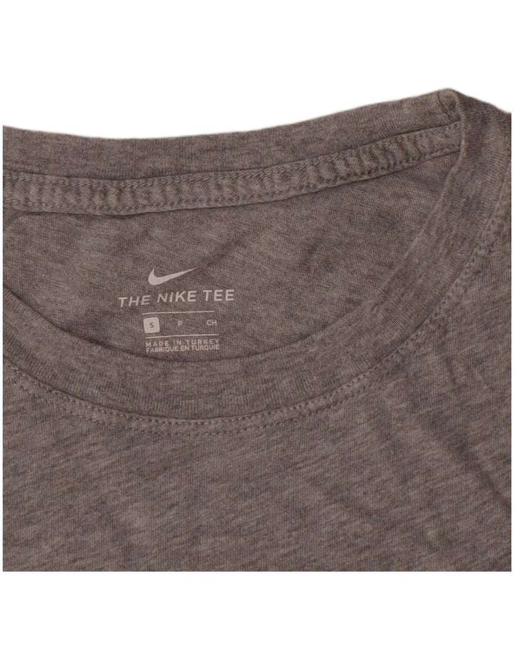 Tricou grafic Nike pentru bărbați Top mic, gri, bumbac cu pete