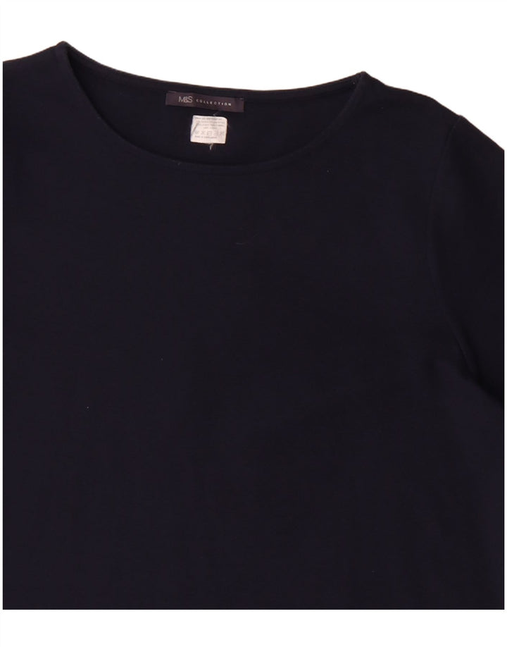 Rochie de bază cu mâneci 3/4 pentru femei Marks & Spencer UK 16 mare, bleumarin, clasică