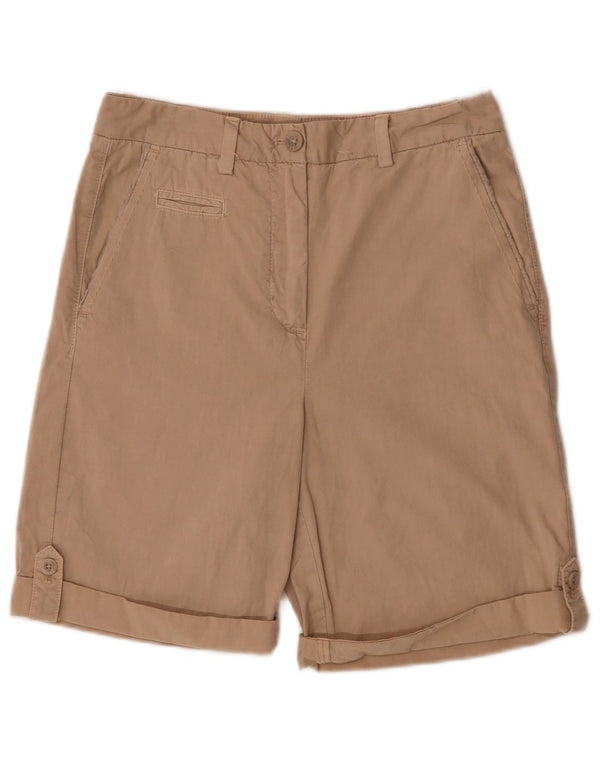 Pantaloni scurți chino cu talie înaltă pentru femei Marks & Spencer UK 8 Small W26 Bej Bumbac