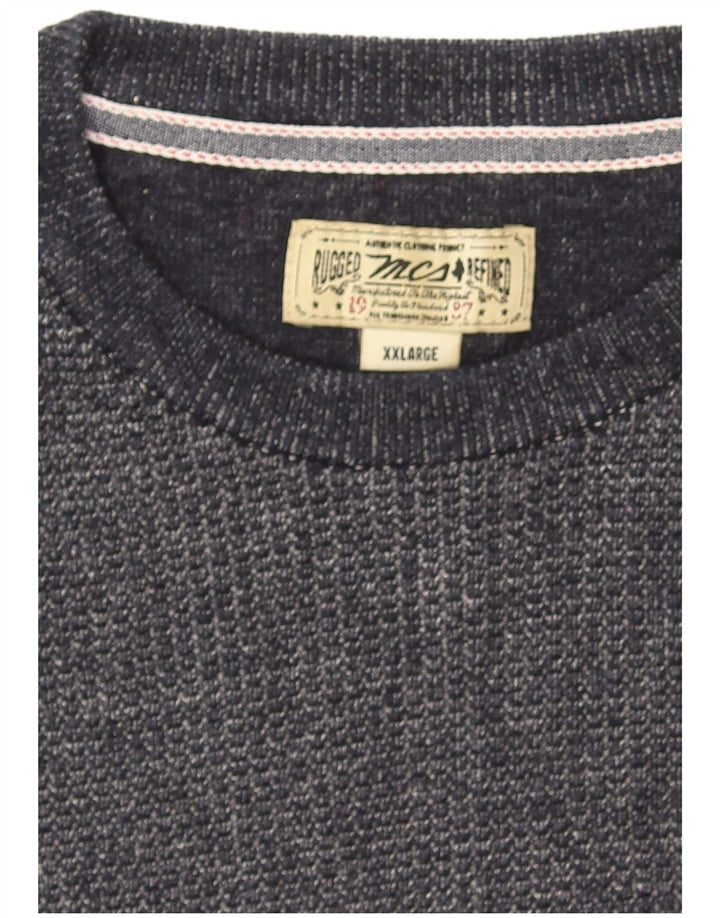 Pulover Marlboro Classics pentru bărbați, cu gât crew, 2XL, bleumarin