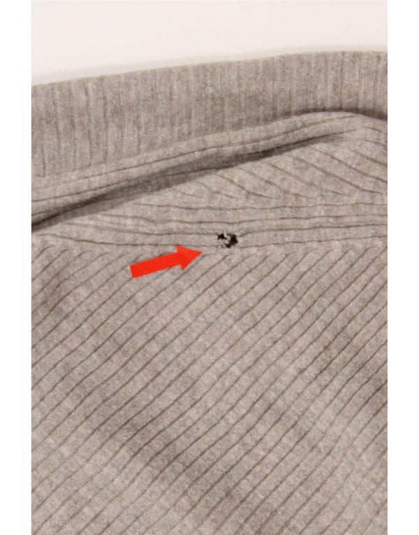 Marks & Spencer Pulover pentru femei cu fermoar și gât UK 14 Medium Gri Viscose