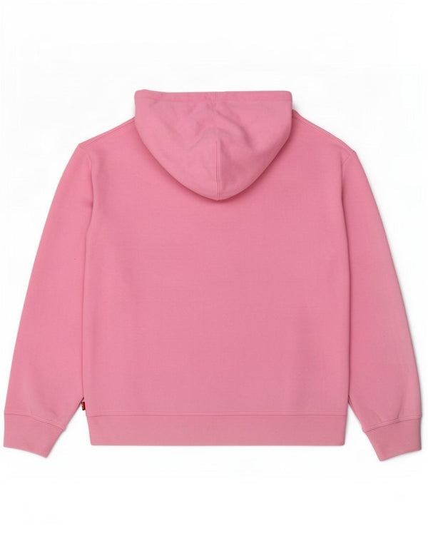 Pulover Levi's pentru damă cu capota cu grafică UK 14, bumbac roz mediu