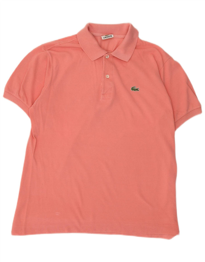 Tricou polo Lacoste pentru bărbați, mărimea 4, bumbac roz mediu