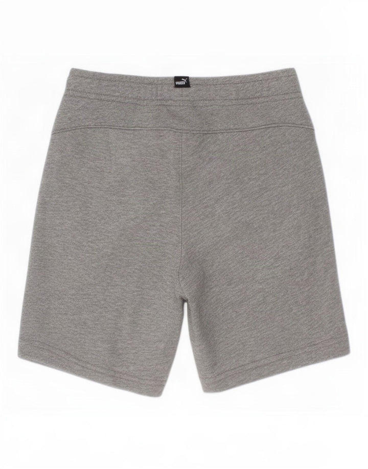Pantaloni scurti sport Puma băieți 7-8 ani bumbac gri