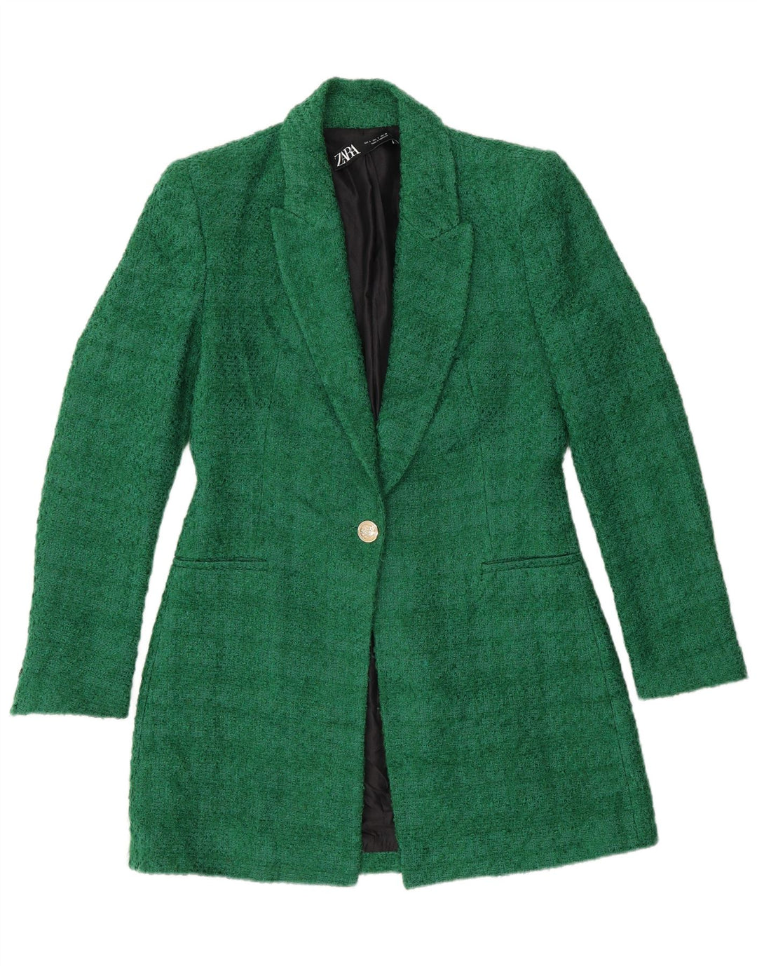 Pardesiu pentru femei Zara UK 10 Mic verde acrilic