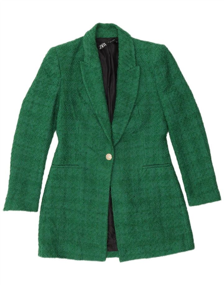 Pardesiu pentru femei Zara UK 10 Mic verde acrilic