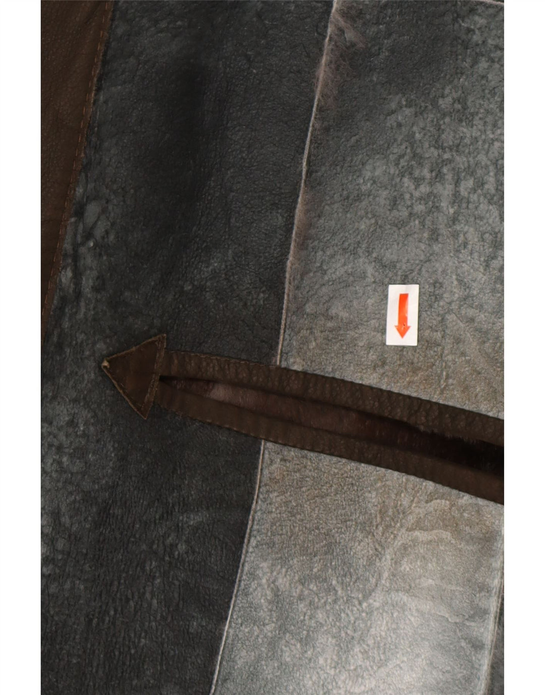 Gilet pentru bărbați din piele din shearling REIHER EU 54 2XL Gri Patchwork Piele