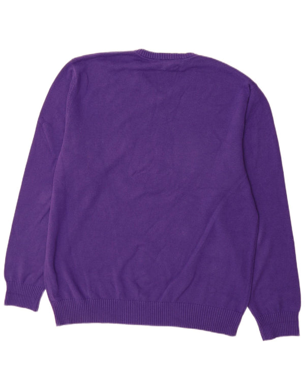 Crew Clothing Pulover cu decolteu în V pentru bărbați XL bumbac violet