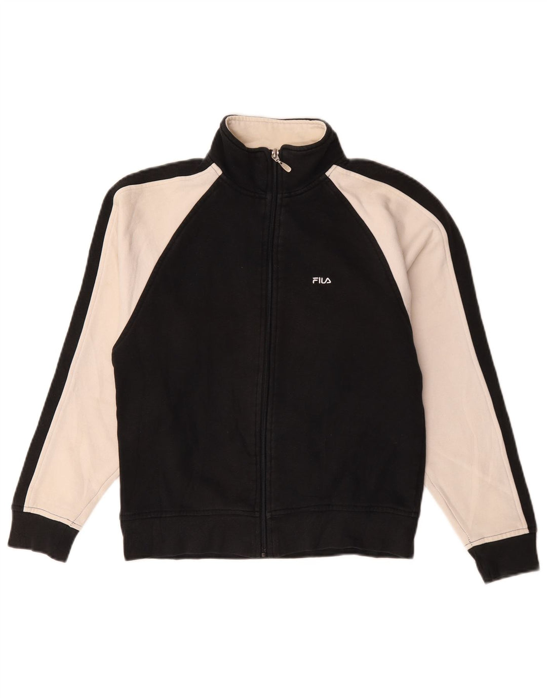 Jachetă de trening supradimensionată Fila pentru femei UK 10 Small Black Colorblock