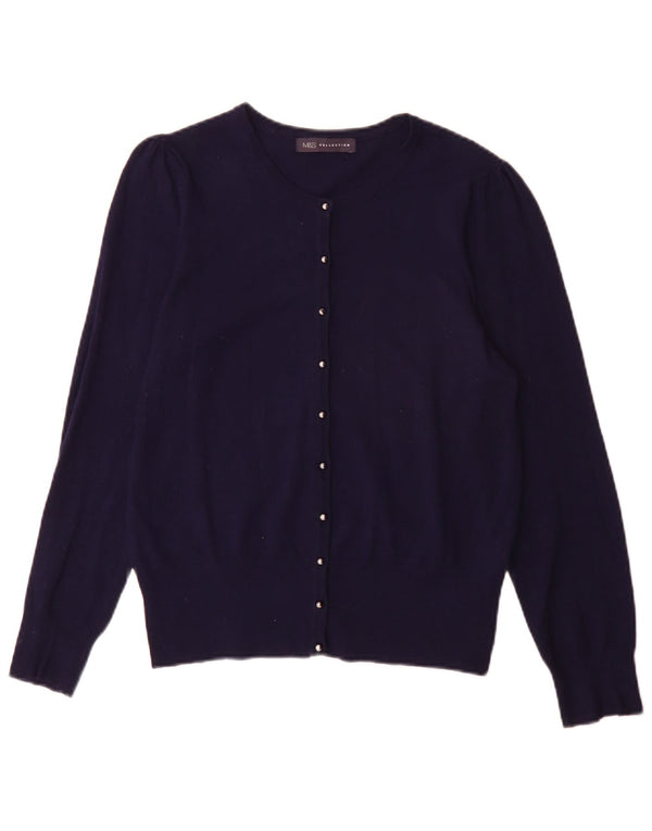 Pulover cardigan pentru femei Marks & Spencer UK 14 mare, viscoză bleumarin