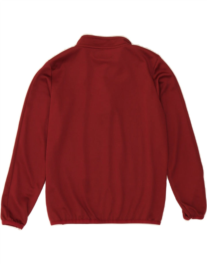 KAPPA Boys Zip Neck Pullover Tracksuit Top 9-10 Years Burgundy Polyester Vintage Kappa and Second-Hand Kappa from Messina Hembry 