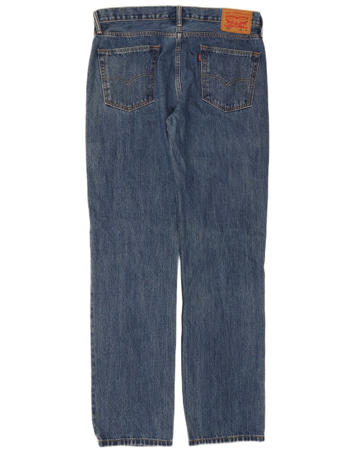 Blugi drepti pentru bărbați Levi's 514 W34 L34 Bumbac albastru