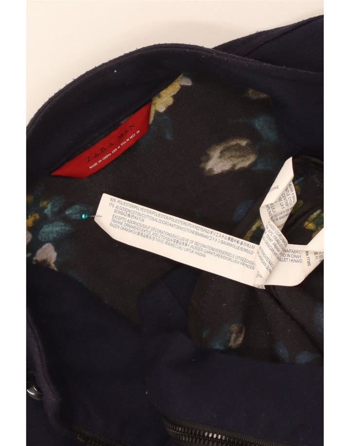 Bomber pentru bărbați ZARA UK 38 Medium Bleumarin Poliester