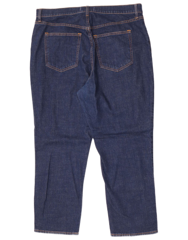 Blugi Abercrombie & Fitch Curve drepte pentru femei US 16 2XL W33 L27 Albastru
