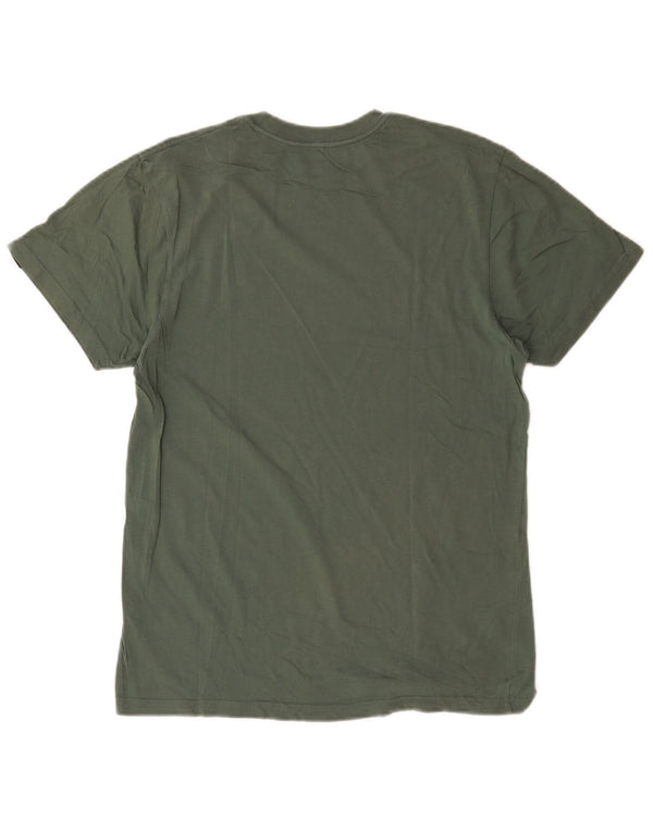 Tricou grafic personalizat Vans pentru bărbați Top din bumbac verde mediu