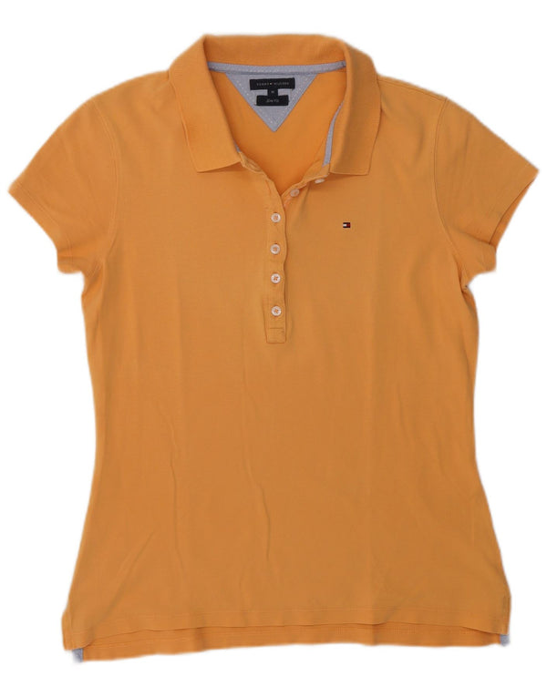 Tricou polo Tommy Hilfiger pentru femei Slim Fit UK 12 portocaliu mediu