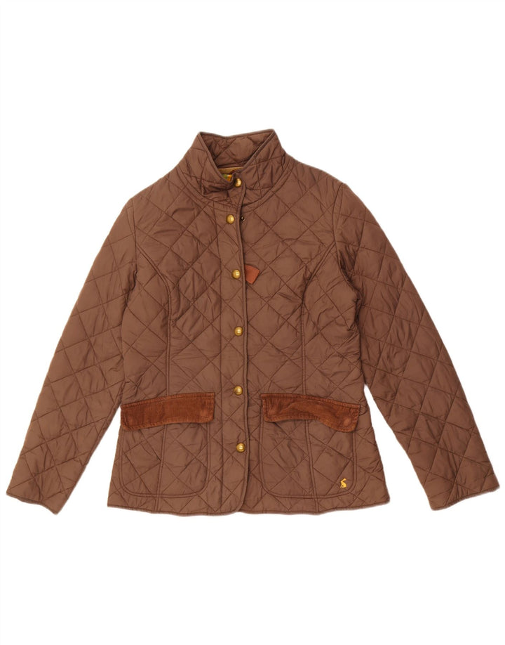 Jachetă matlasată Joules pentru femei UK 12, bumbac gri mediu