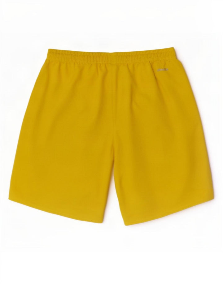 Pantaloni scurți sport adidas Climalite pentru bărbați, poliester galben mic