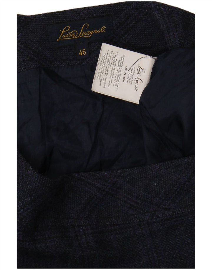 Fusta creion pentru femei Luisa Spagnoli IT 46 Large W36 Bleumarin Check