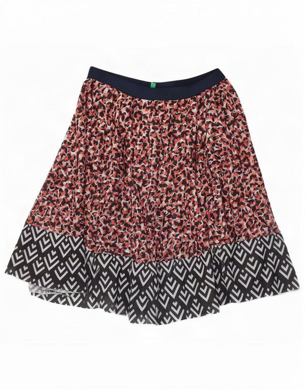 Fustă A-Line pentru femei Benetton XS W26 Fluture geometric multicolor