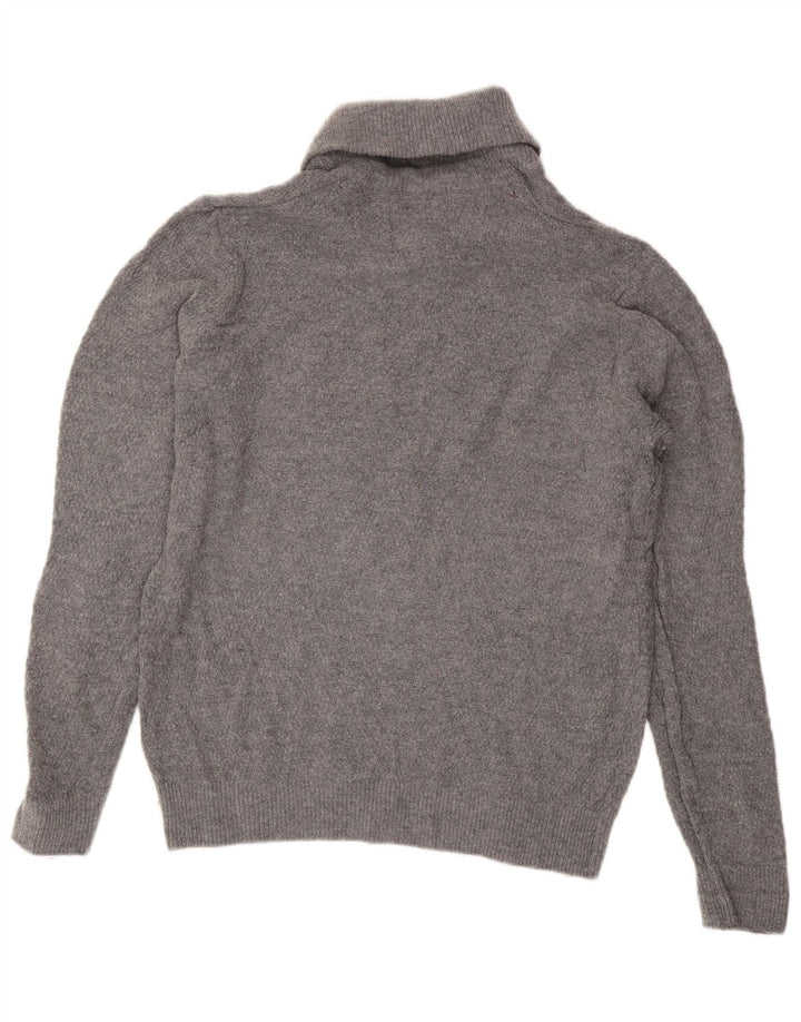 Pulover pentru bărbați Marks & Spencer, cu formă regulată, cu gât șal, lână, gri mediu