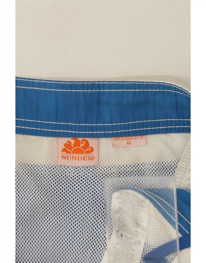 Sundek Pantaloni scurți de înot grafic pentru bărbați XL, albastru, poliester color bloc