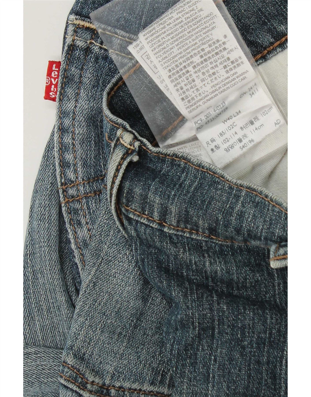 Blugi conici pentru bărbați Levi's W40 L34 Bumbac albastru