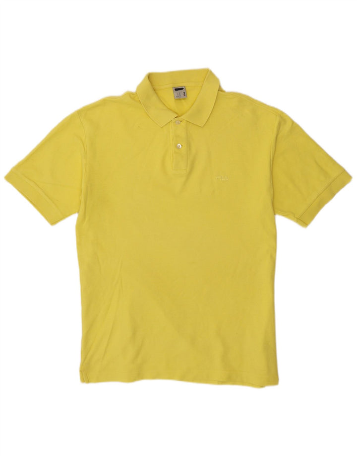 Tricou polo Fila pentru bărbați, galben mediu