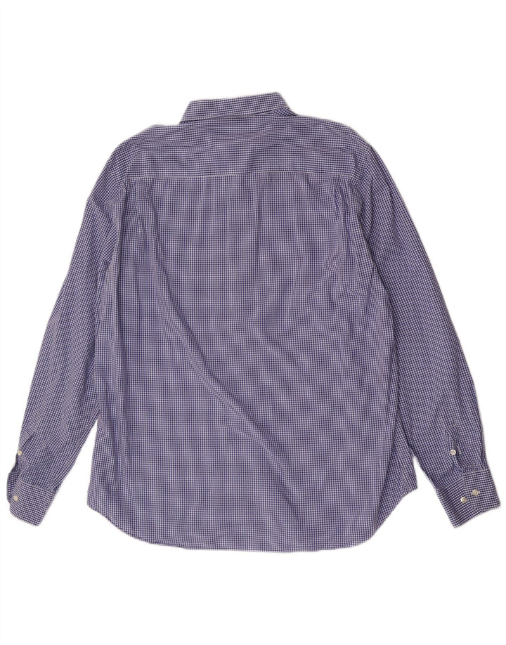 Cămașă Massimo Dutti pentru bărbați 2XL, bumbac vichy albastru