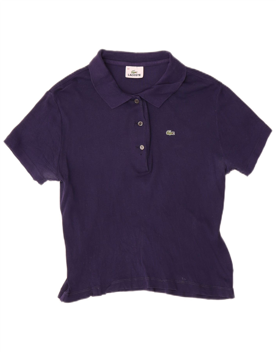 Tricou polo crop Lacoste pentru femei Mărimea 44 mare bleumarin